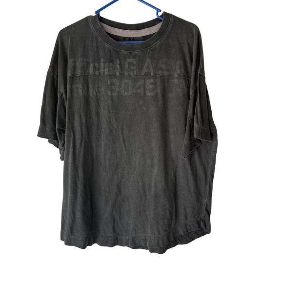 GASP Mens T Shirt Black Heavy Cotton Graphic Print Short Sleeve Athleisure L - Picture 1 of 8